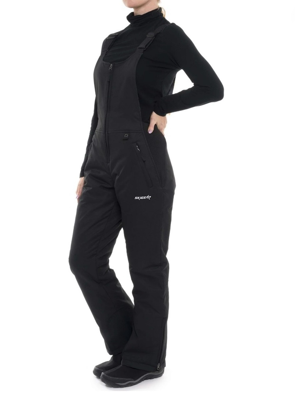 Arctix Women's Essential Insulated Ski Bib Small Petite (4-6) Black EUC